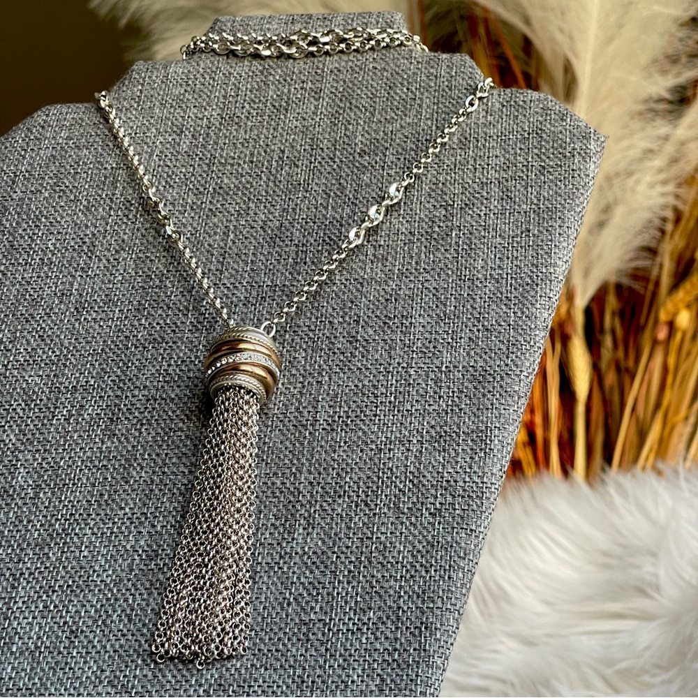 BRIGHTON | Neptune's Rings Tassel 38" - 40" Adjustable 4" Drop Pendant Necklace
